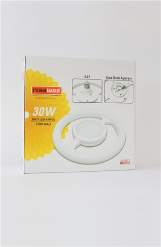 NİSALUCE 30W LED SİMİT AMPUL  KL:24